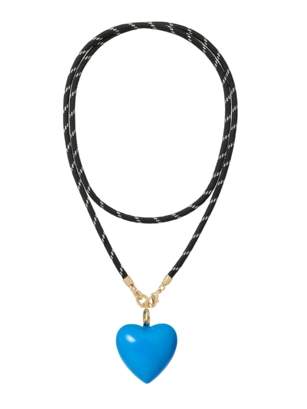 Roxanne Assoulin The Long Happy Cord
Charm
Necklace Black Cord Blue Heart